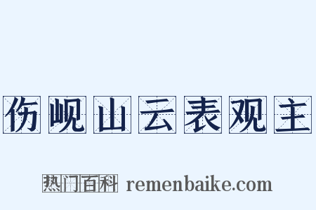 伤岘山云表观主是什么意思的图片